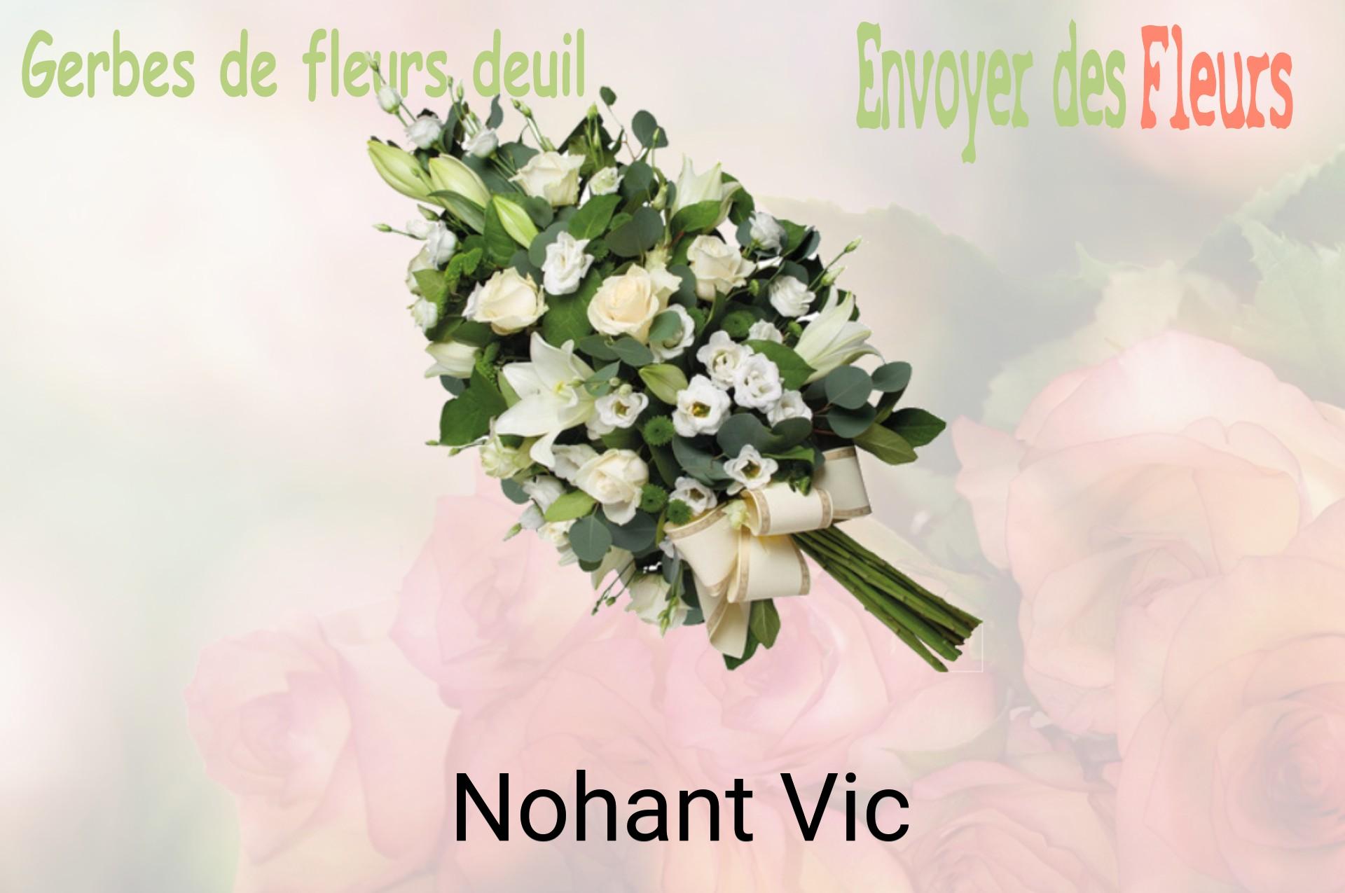Gerbe de fleurs de deuil livrée à Nohant-Vic